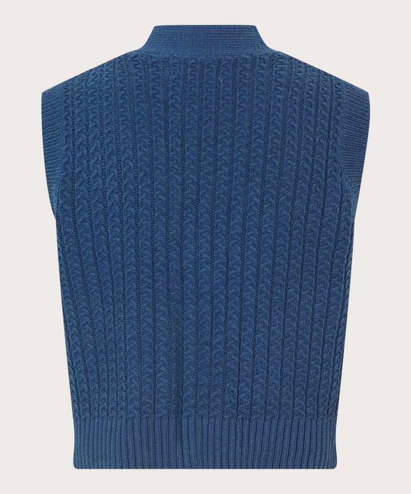 Laney Knitted Vest, Sargasso Sea
