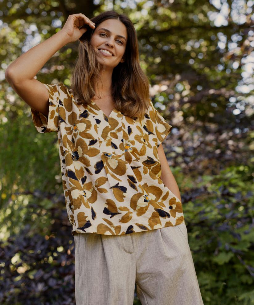 Braidy Blouse, Dull Gold