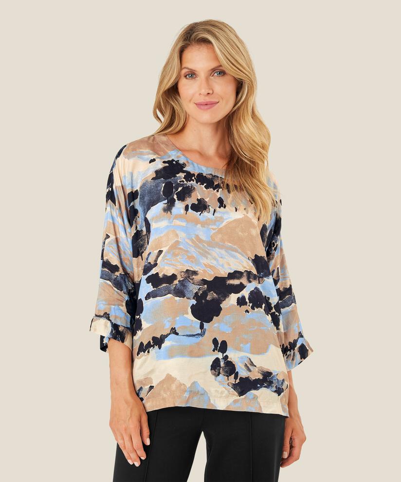 Becca Blouse, Steel Grey