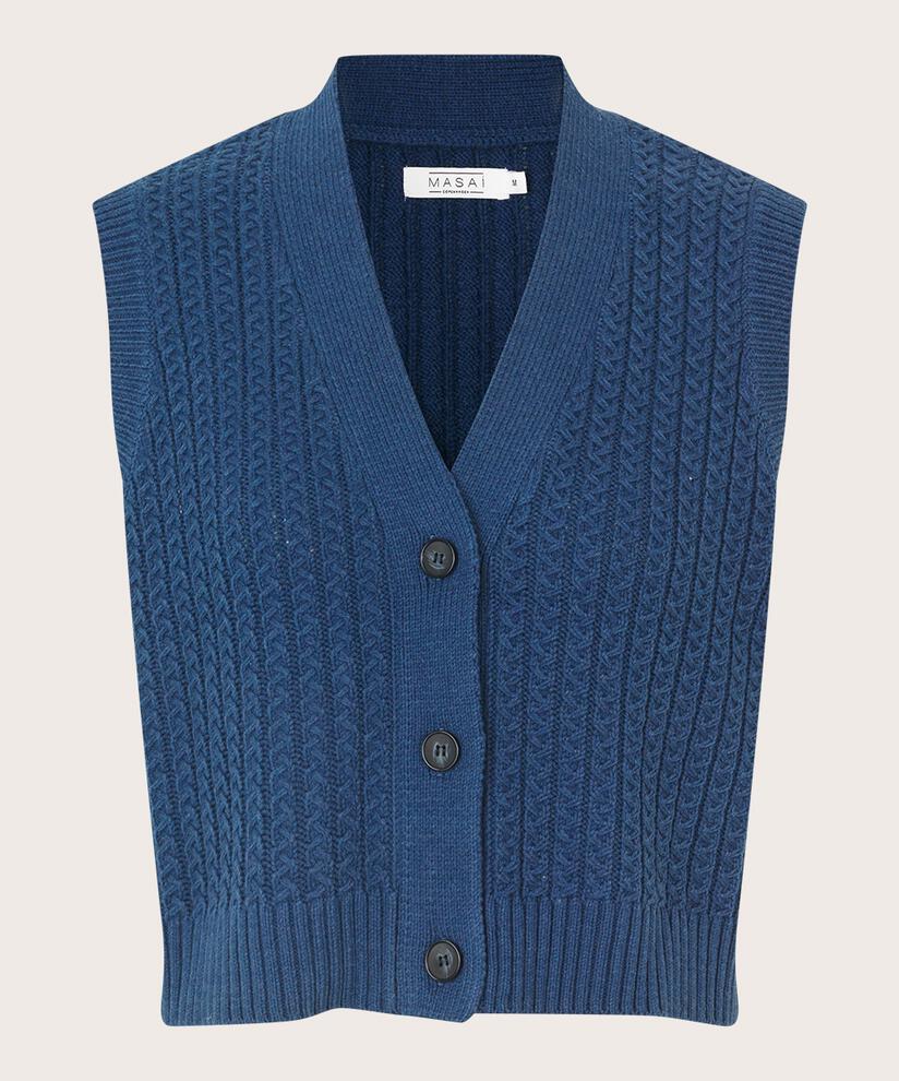 Laney Knitted Vest, Sargasso Sea