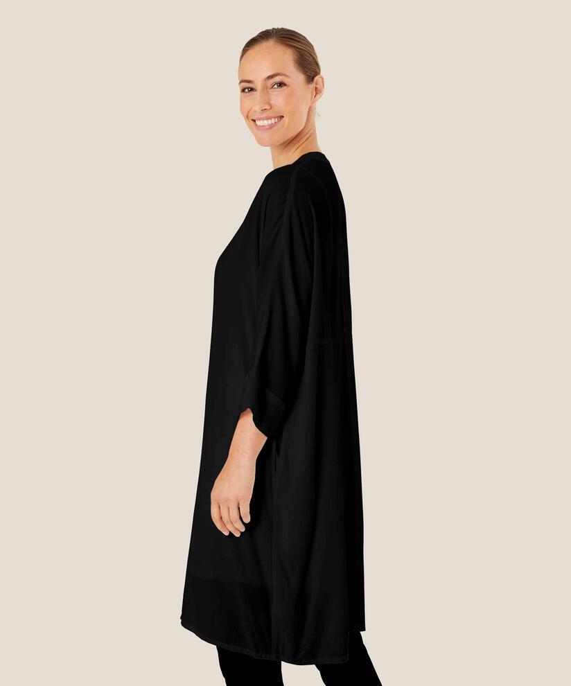 Iosetta Shirt Dress, Black