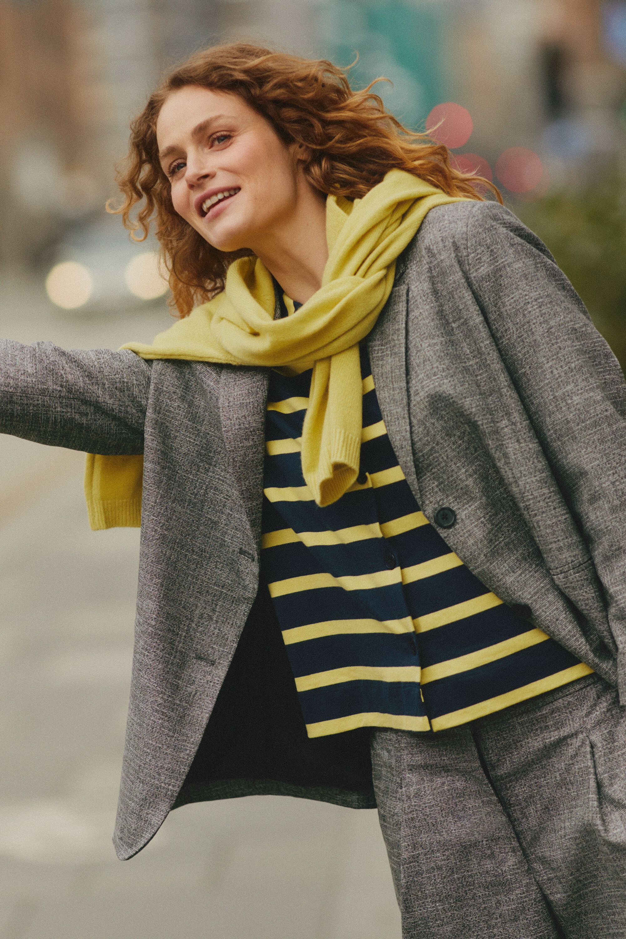 Fabizia Woolen Jumper - Muted Lime, Inette JERSEY Shirt - Muted Lime, Jax Blazer - Black, Pavithra Trousers - Black