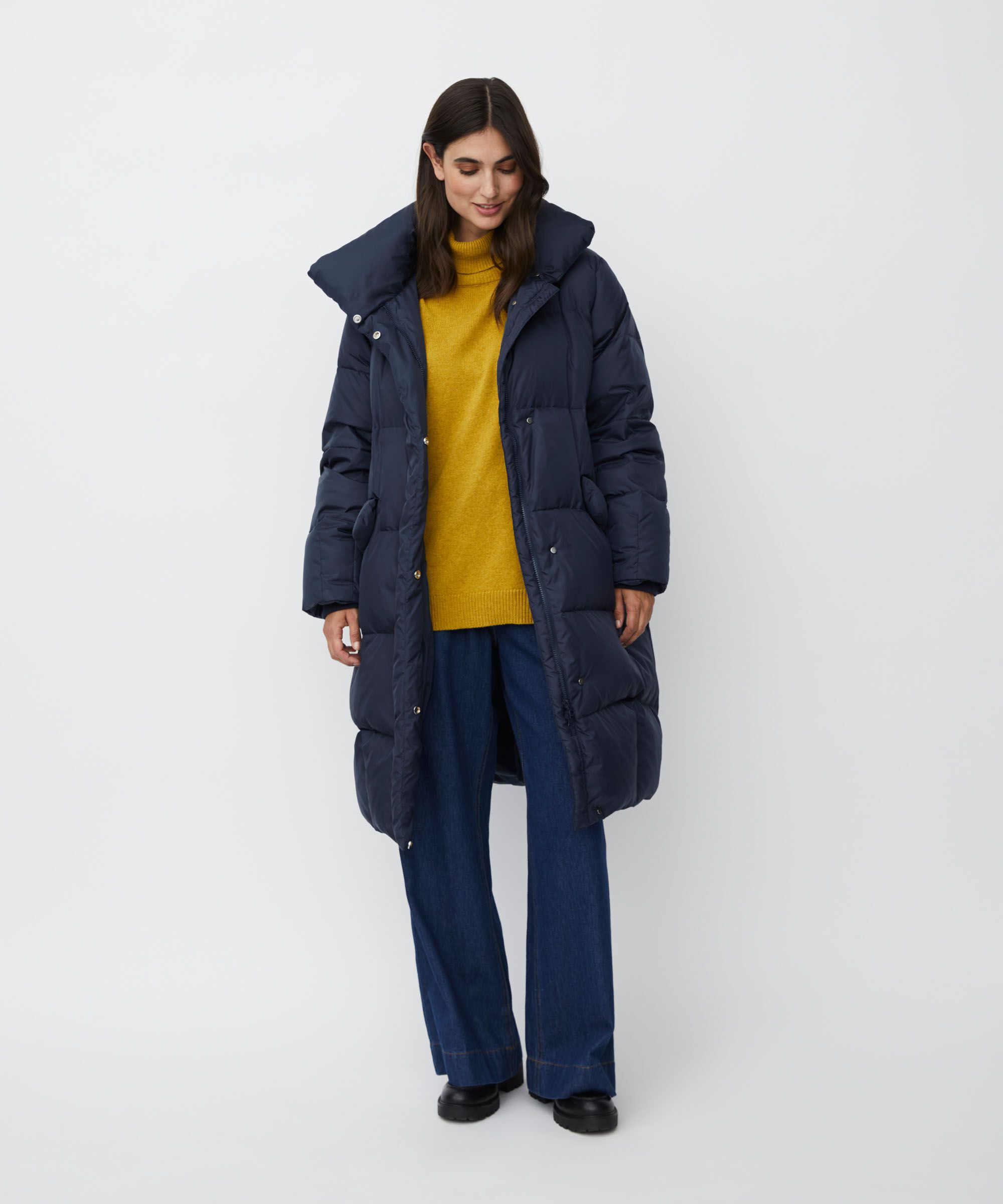 Torinna Down Coat, Mood Indigo