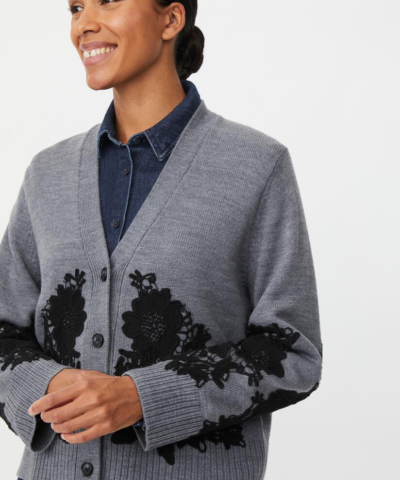 Leviane Cardigan, M. Grey mel.