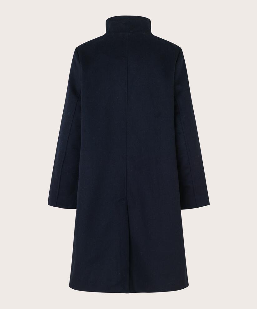 Trine Wool Coat, Navy, hi-res