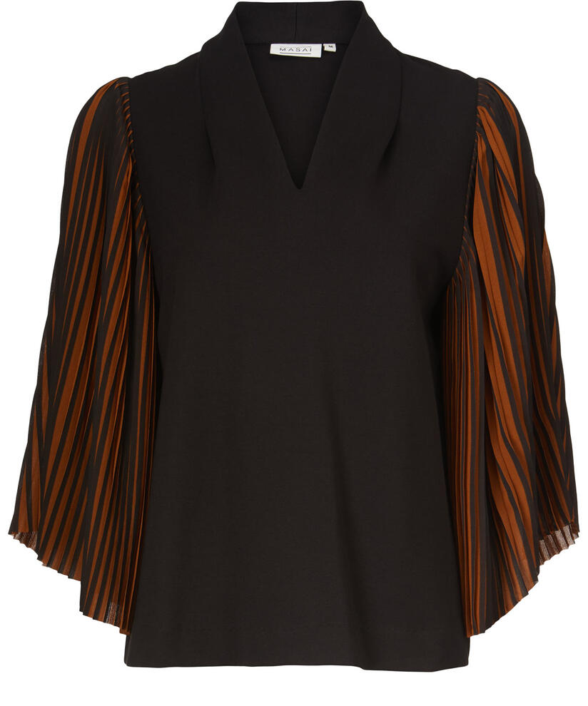 BIRGITTE JERSEY TOP, Black/Monk