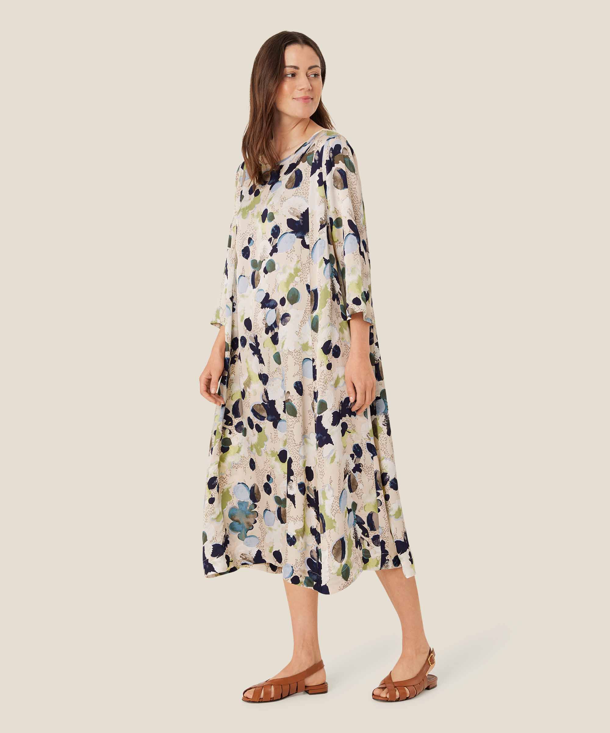 Nabia Dress, Fog