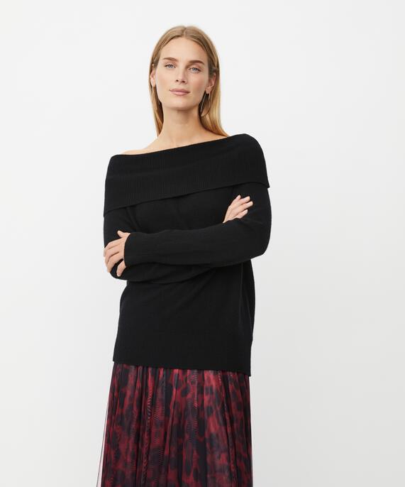 Floraia Woolen Jumper, Black