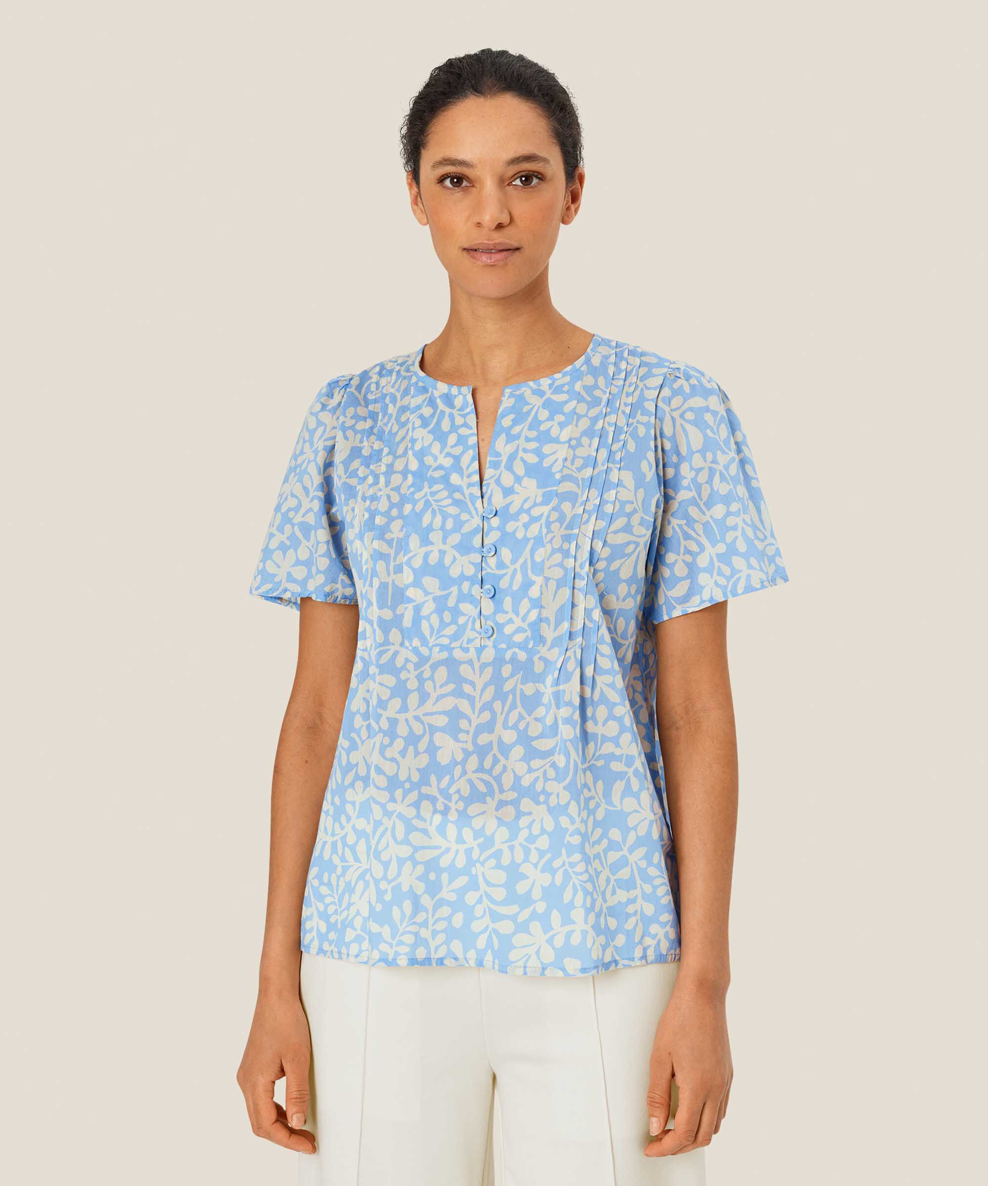 Delphia Blouse, Della Blue