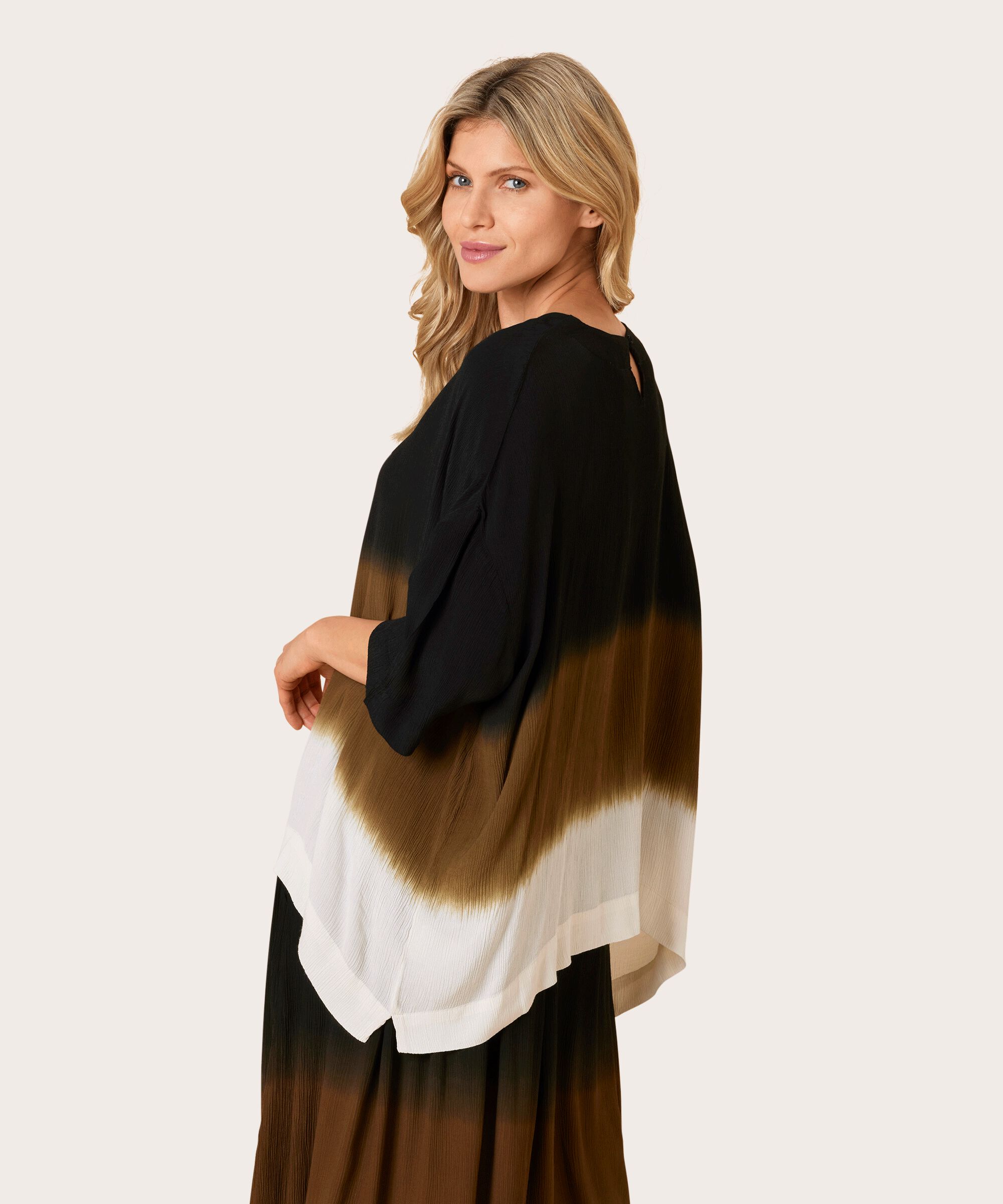DEGANA BLOUSE, Bronze Brown