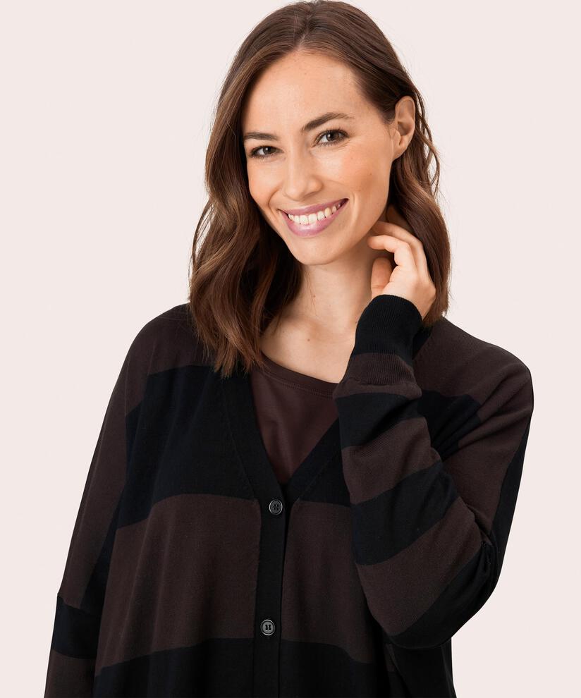 Lina Cardigan, Coffee/Blk, hi-res