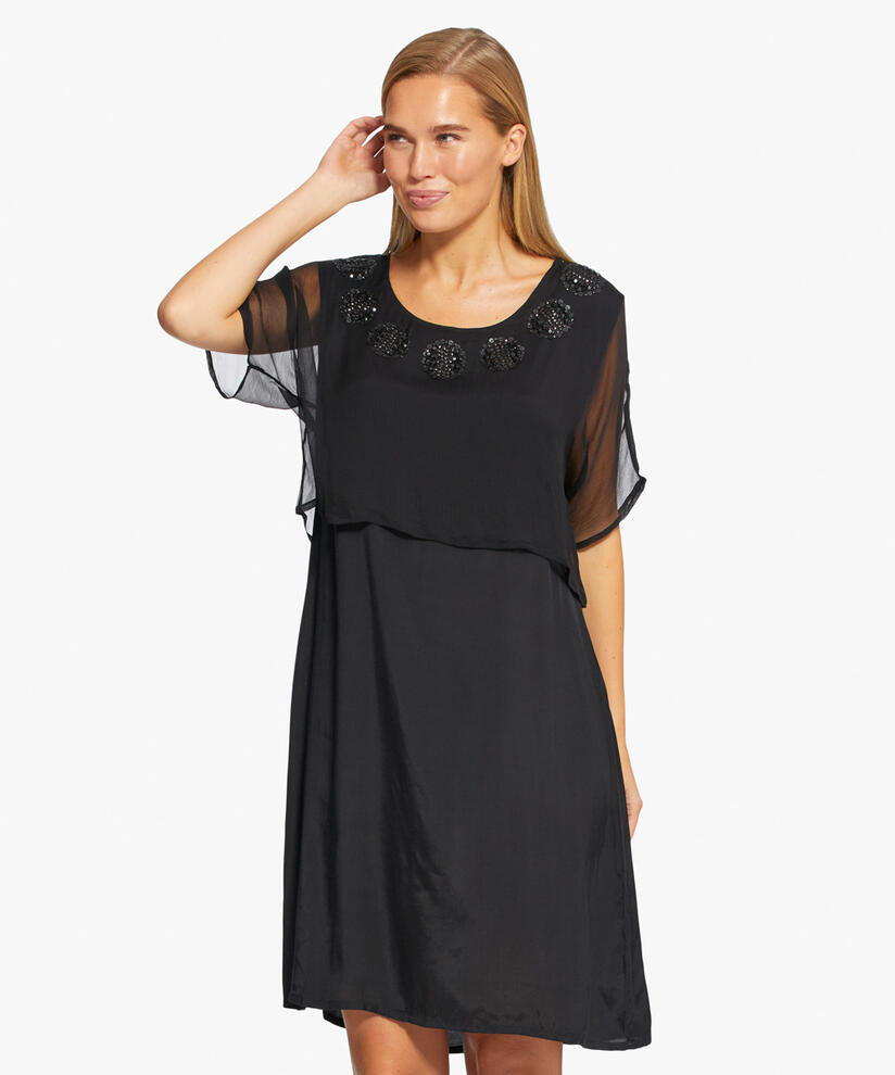 OZIA DRESS, Black, hi-res