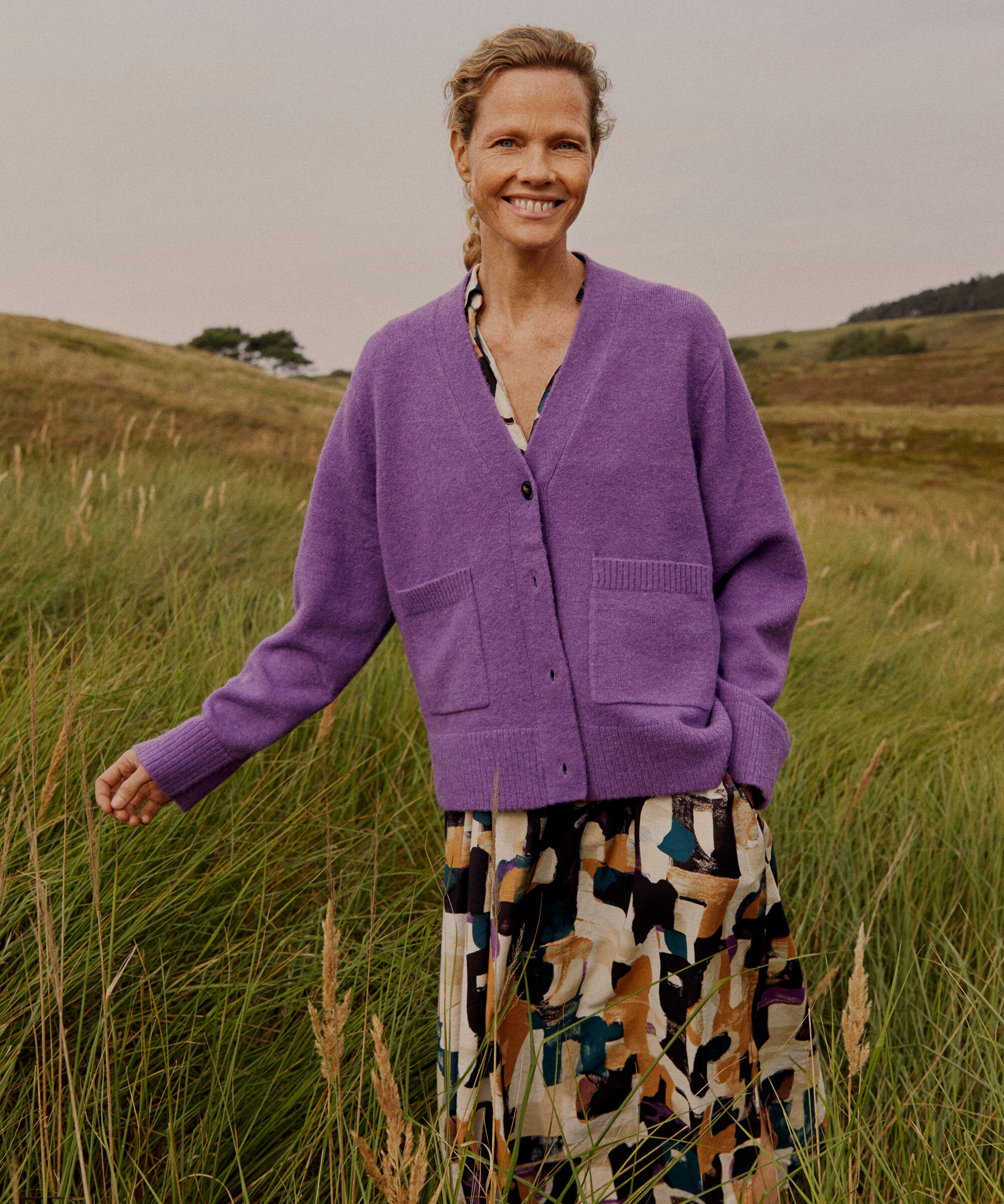 Lettie Cardigan, Meadow Violet