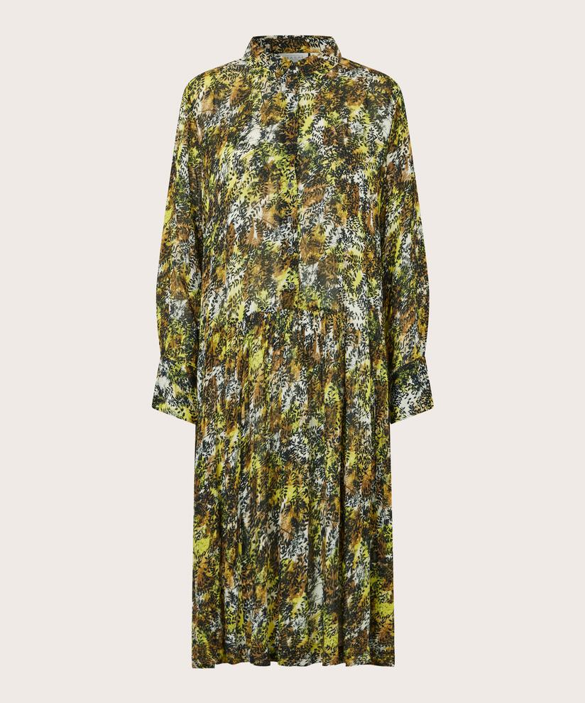 Nergis Dress, Green Sheen