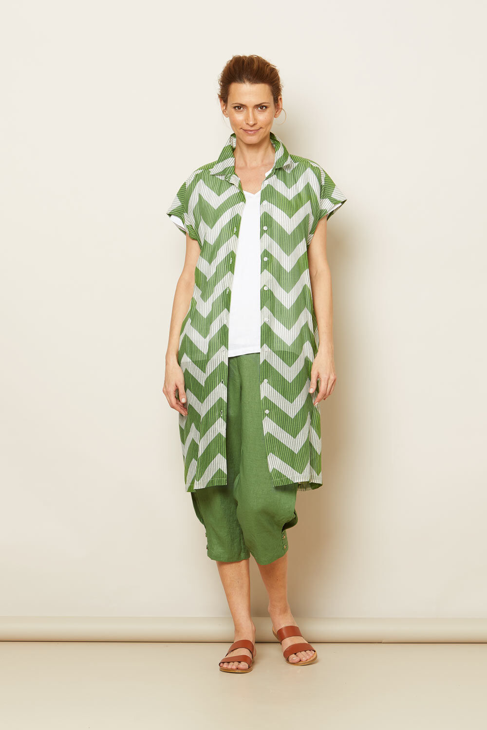 NELLA DRESS, Stone Green