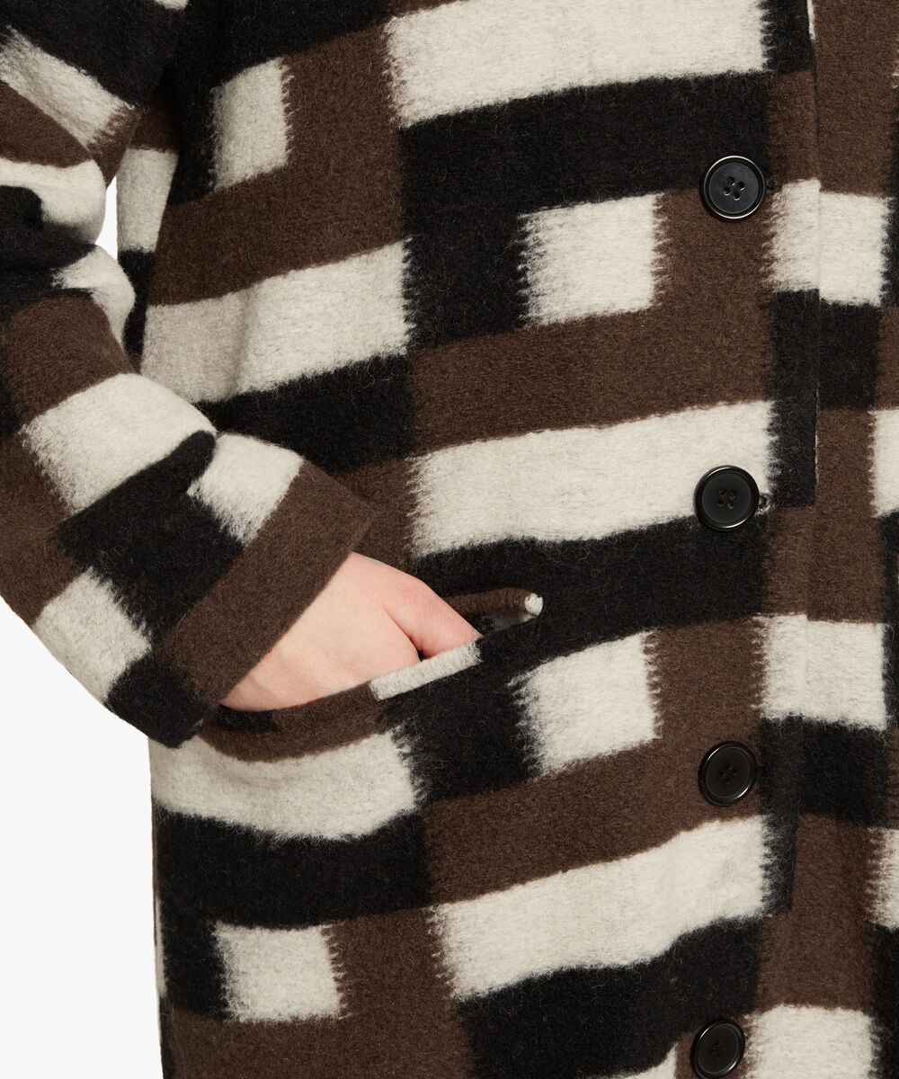 TURA WOOL COAT, Chestnut
