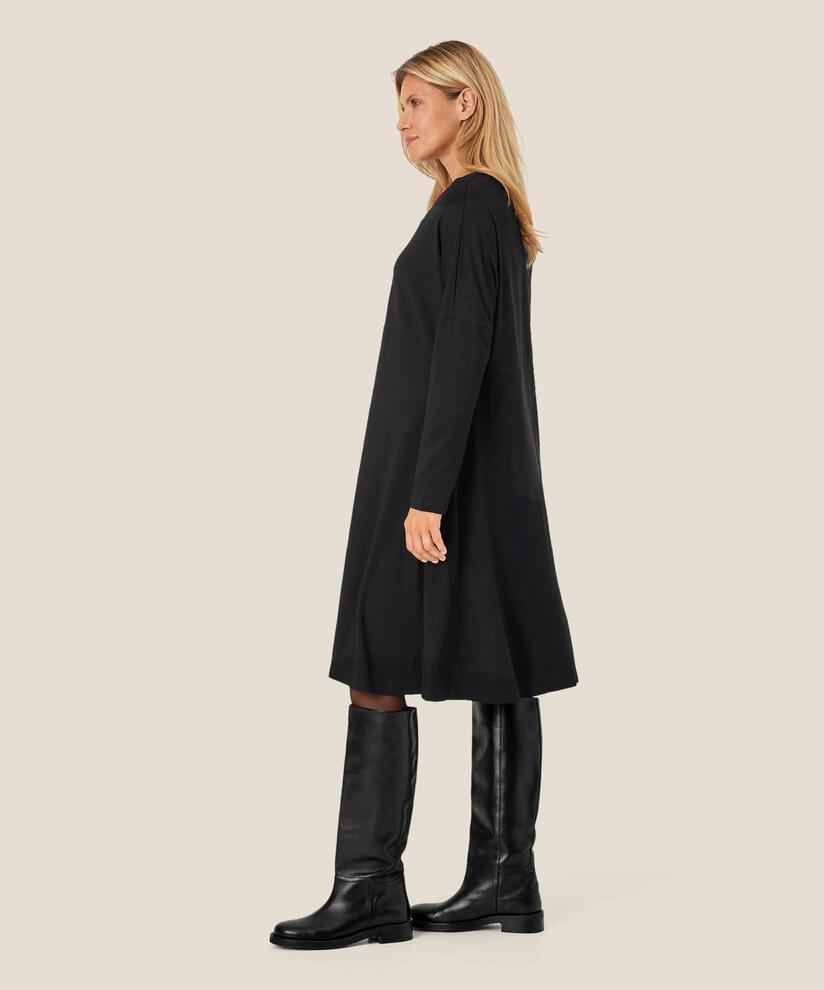 NABSA JERSEY DRESS, Black, hi-res