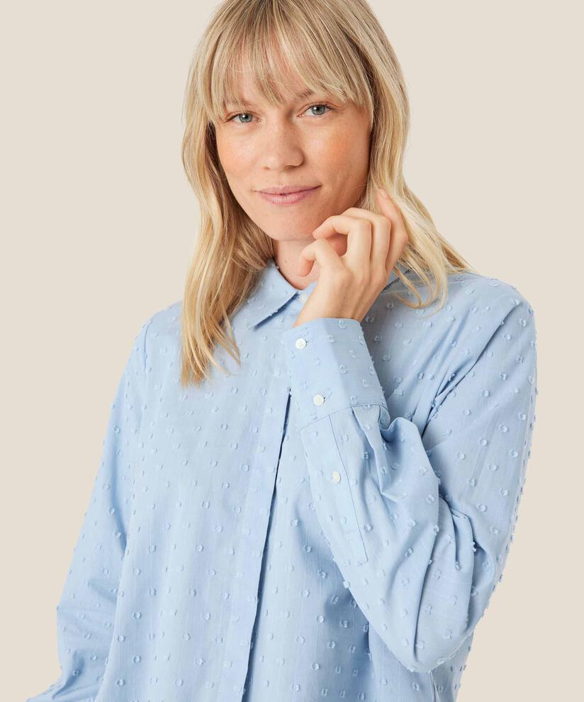 Idana Shirt, Blue Fog