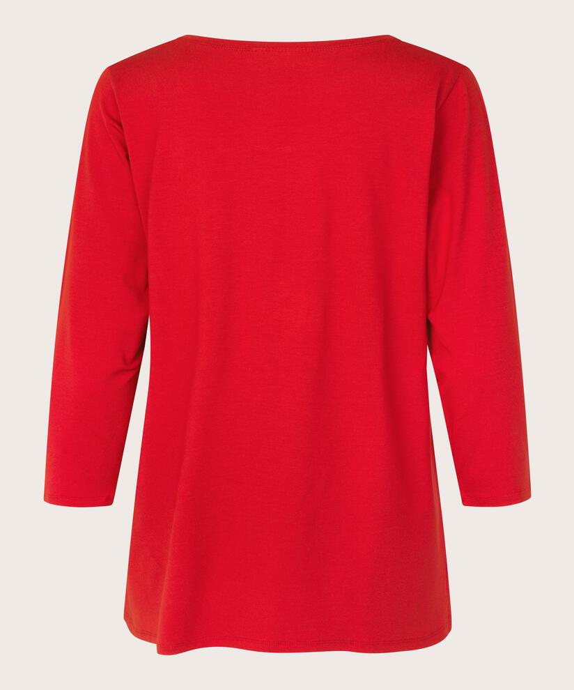 Cecille JERSEY Top, Scarlet Sage