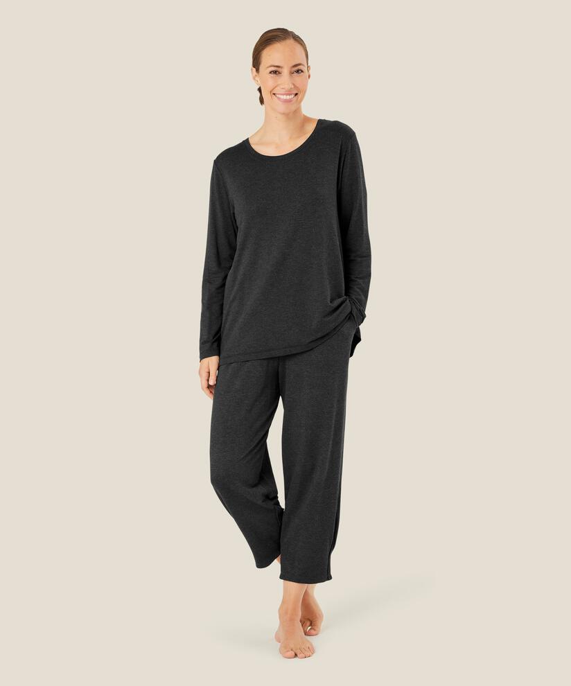 PERSINI JERSEY TROUSERS, D. Grey mel.