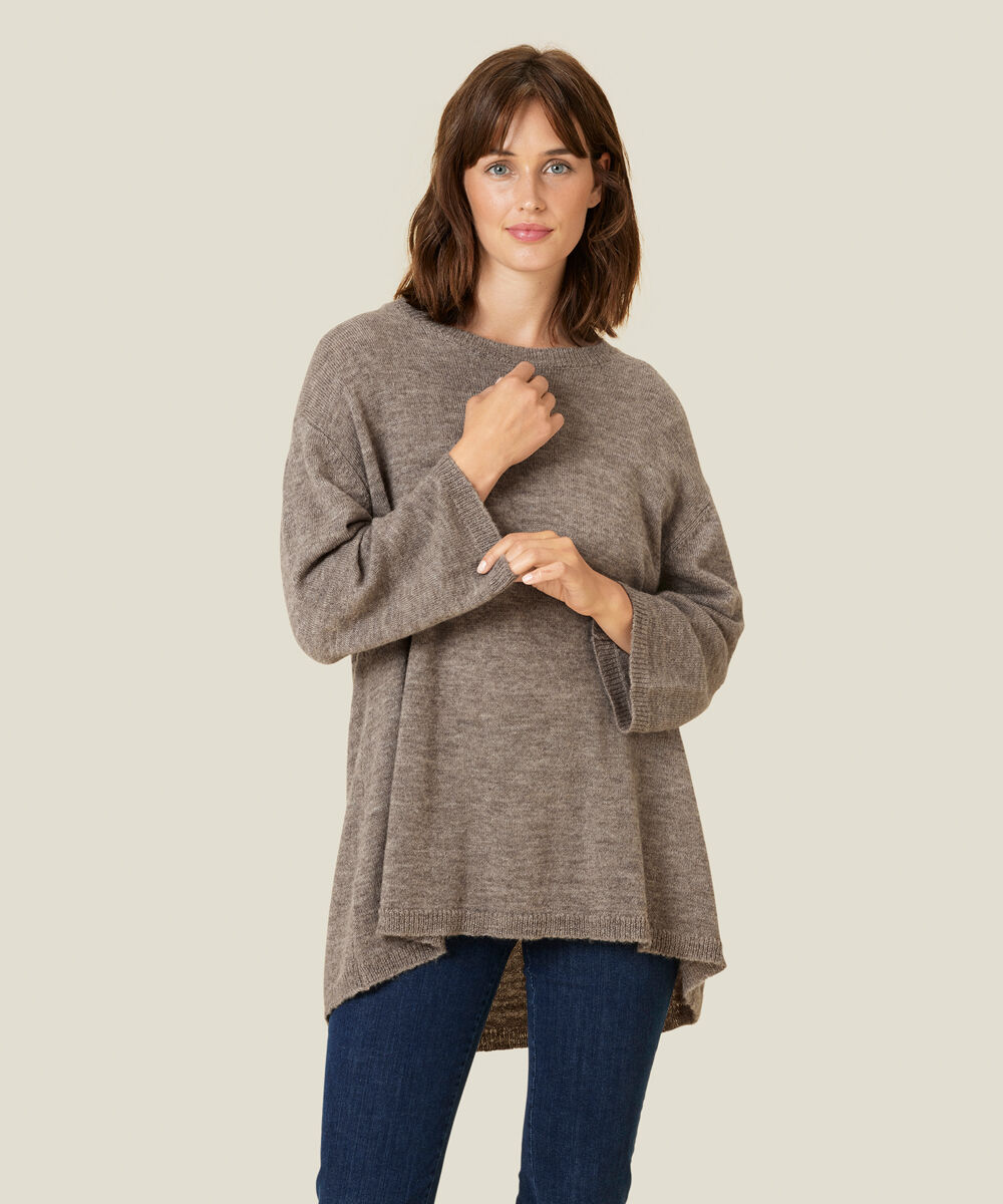 FRONA TOP, Brown melange