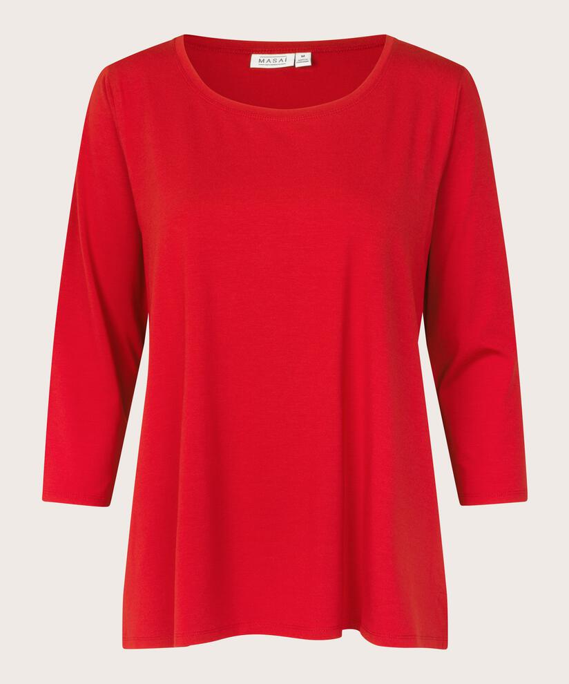 Cecille JERSEY Top, Scarlet Sage