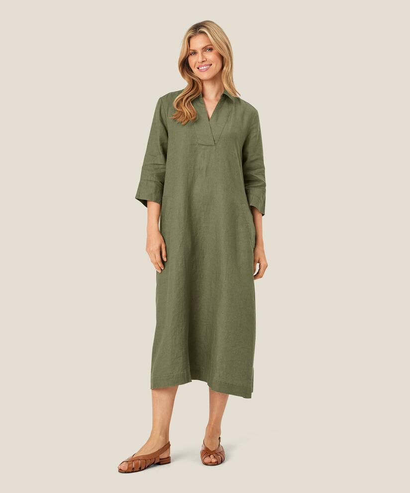 Nikeeta Dress, D. Lichen Green