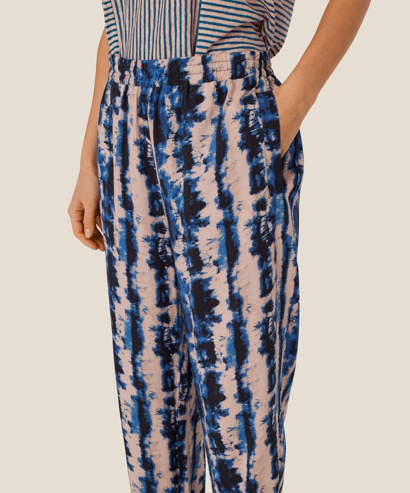 Peonos Trousers, Navy Peony