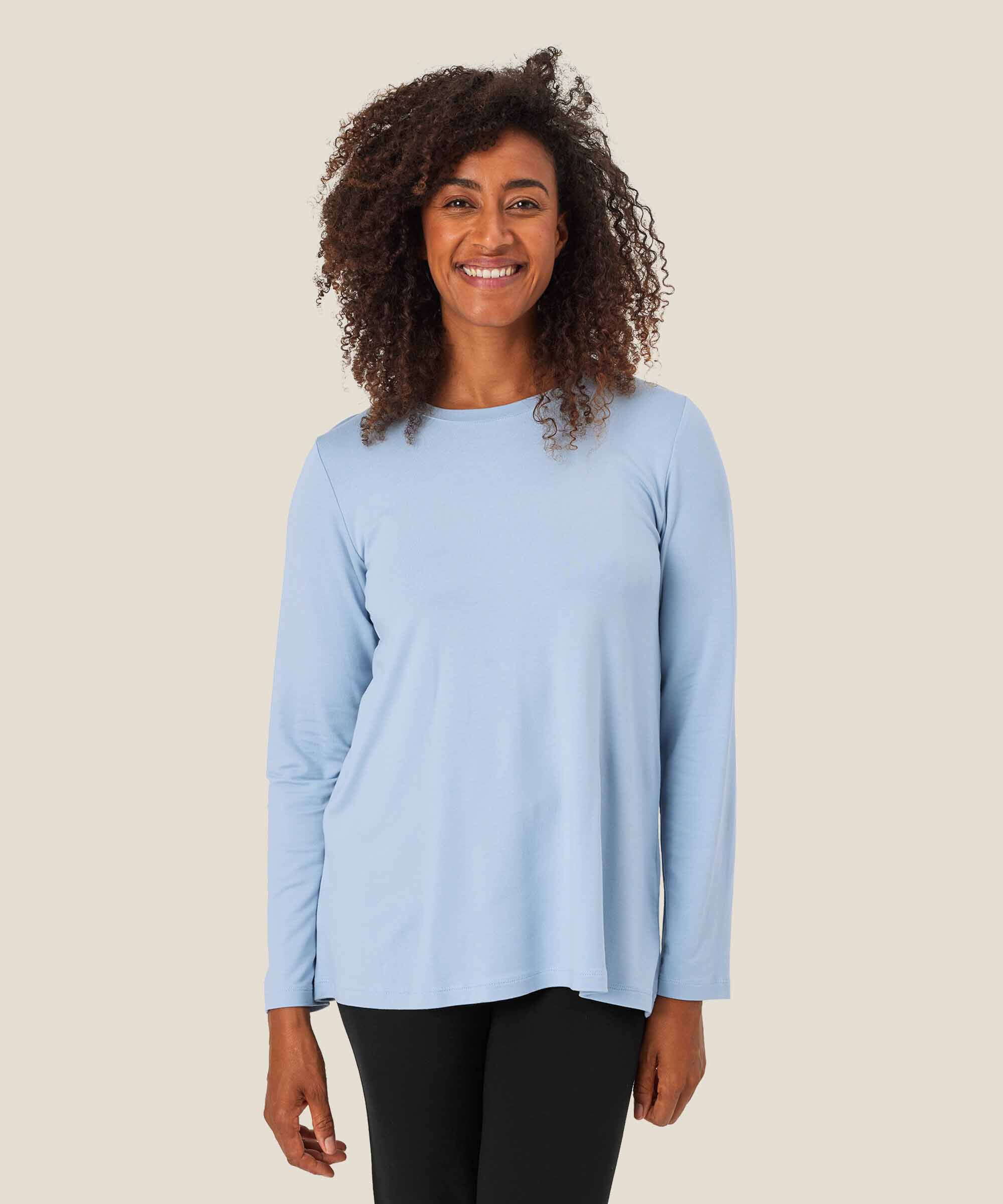 Berta JERSEY Top, Blue Fog