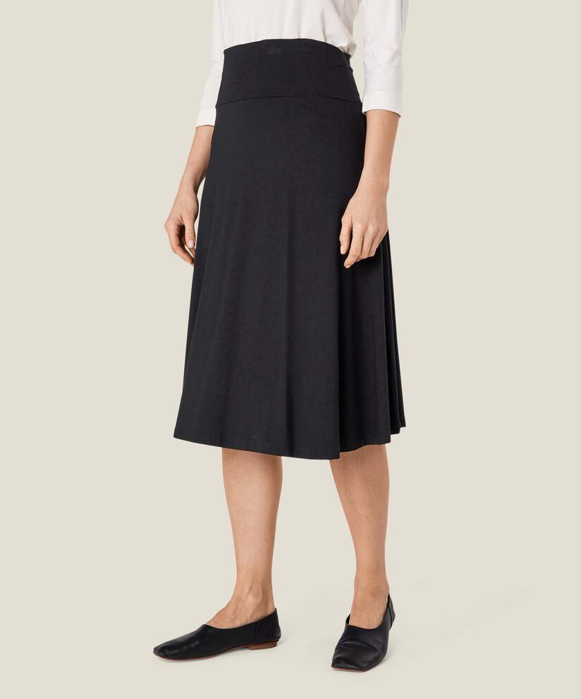 SABA JERSEY SKIRT, Black, hi-res