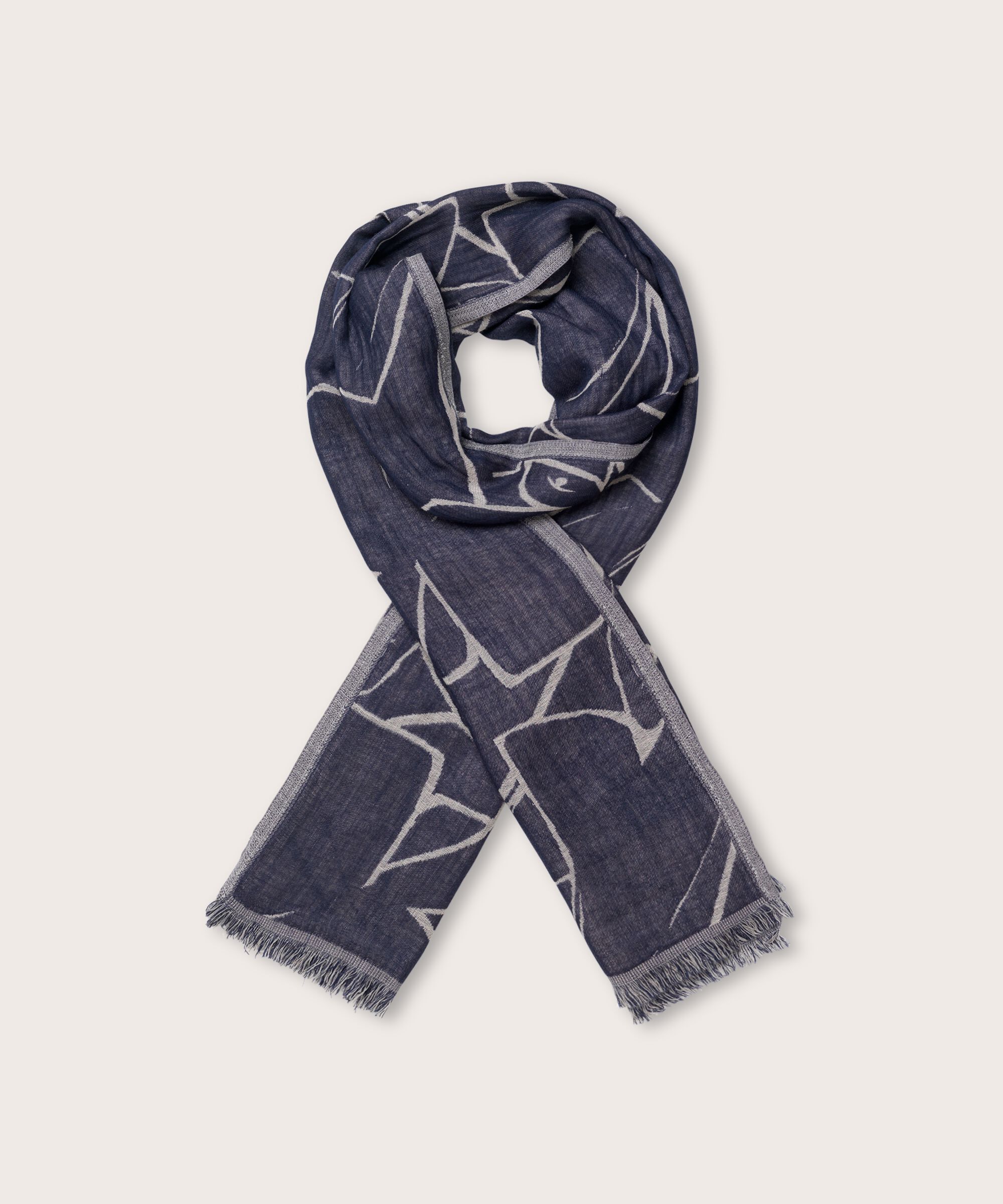 Astali Scarf, Navy Blazer