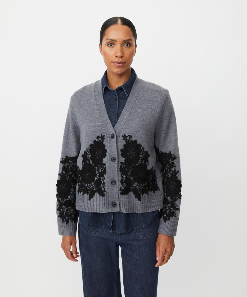 Leviane Cardigan, M. Grey mel.