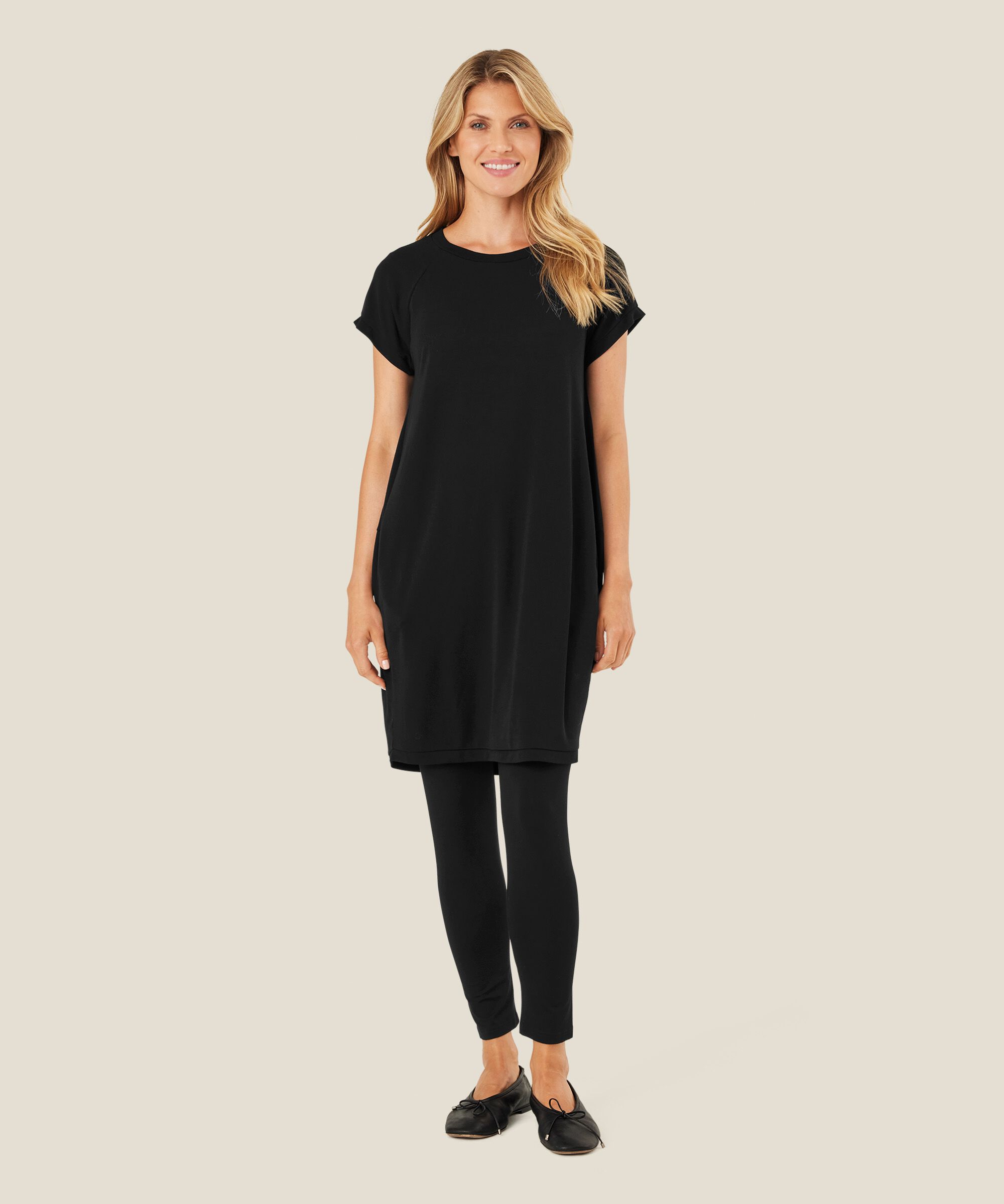 Pia JERSEY Leggings, Black