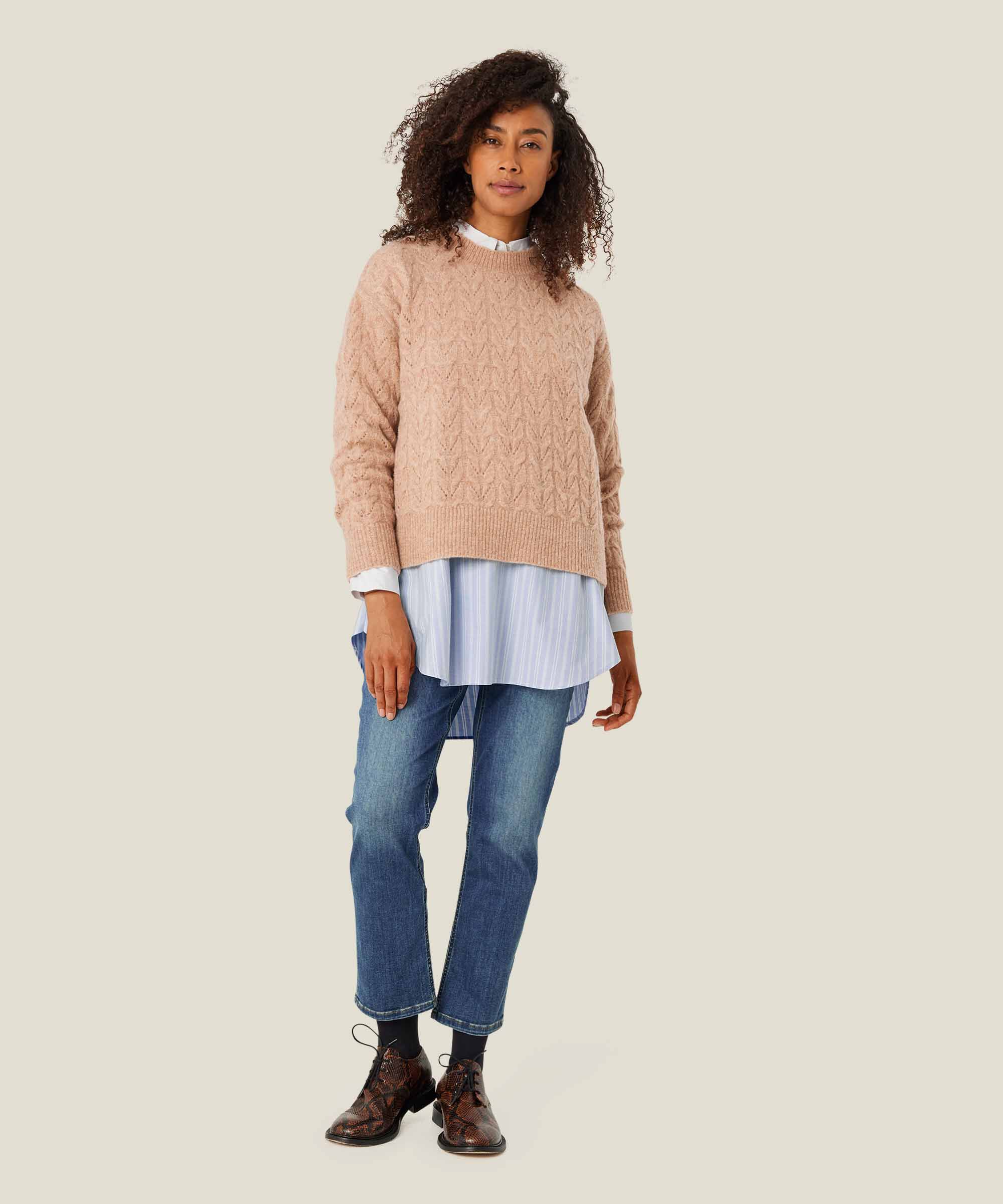 Fuenta Jumper, L beige mel