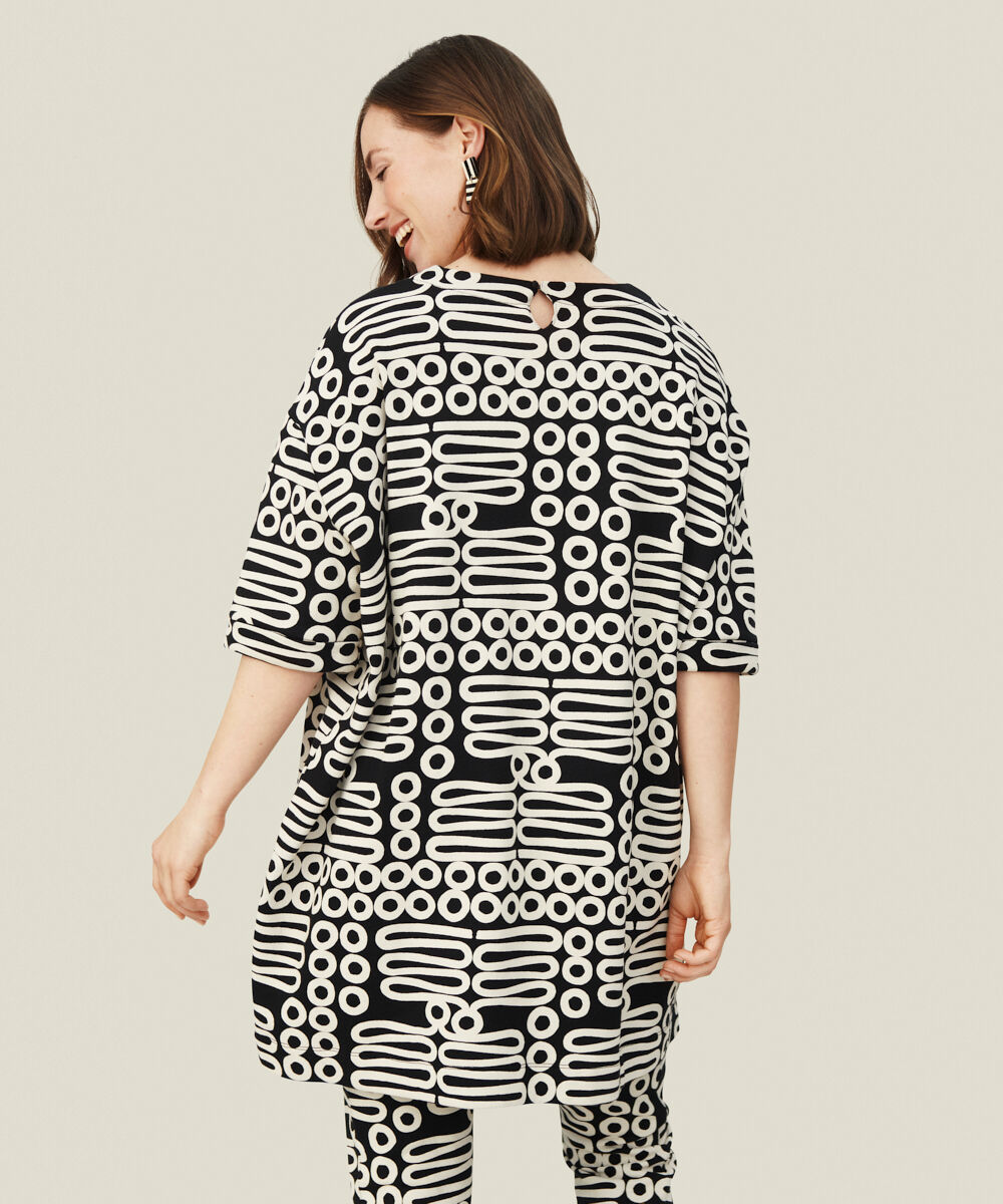 GASLA JERSEY TUNIC, Black