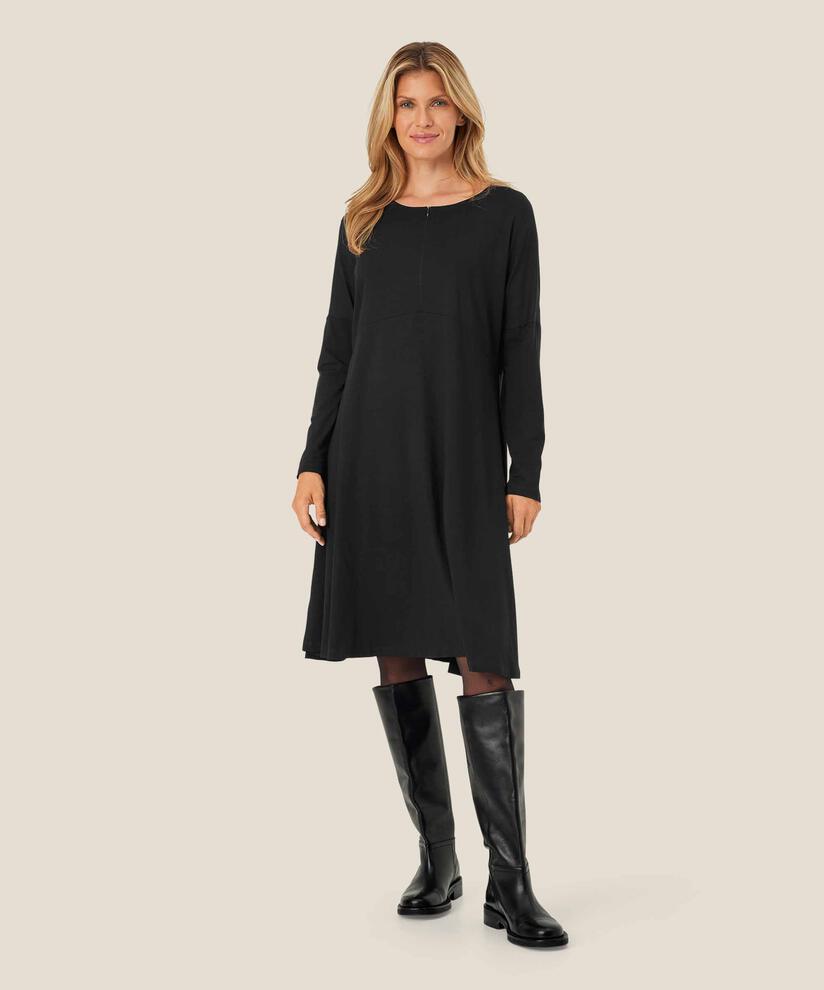 NABSA JERSEY DRESS, Black, hi-res