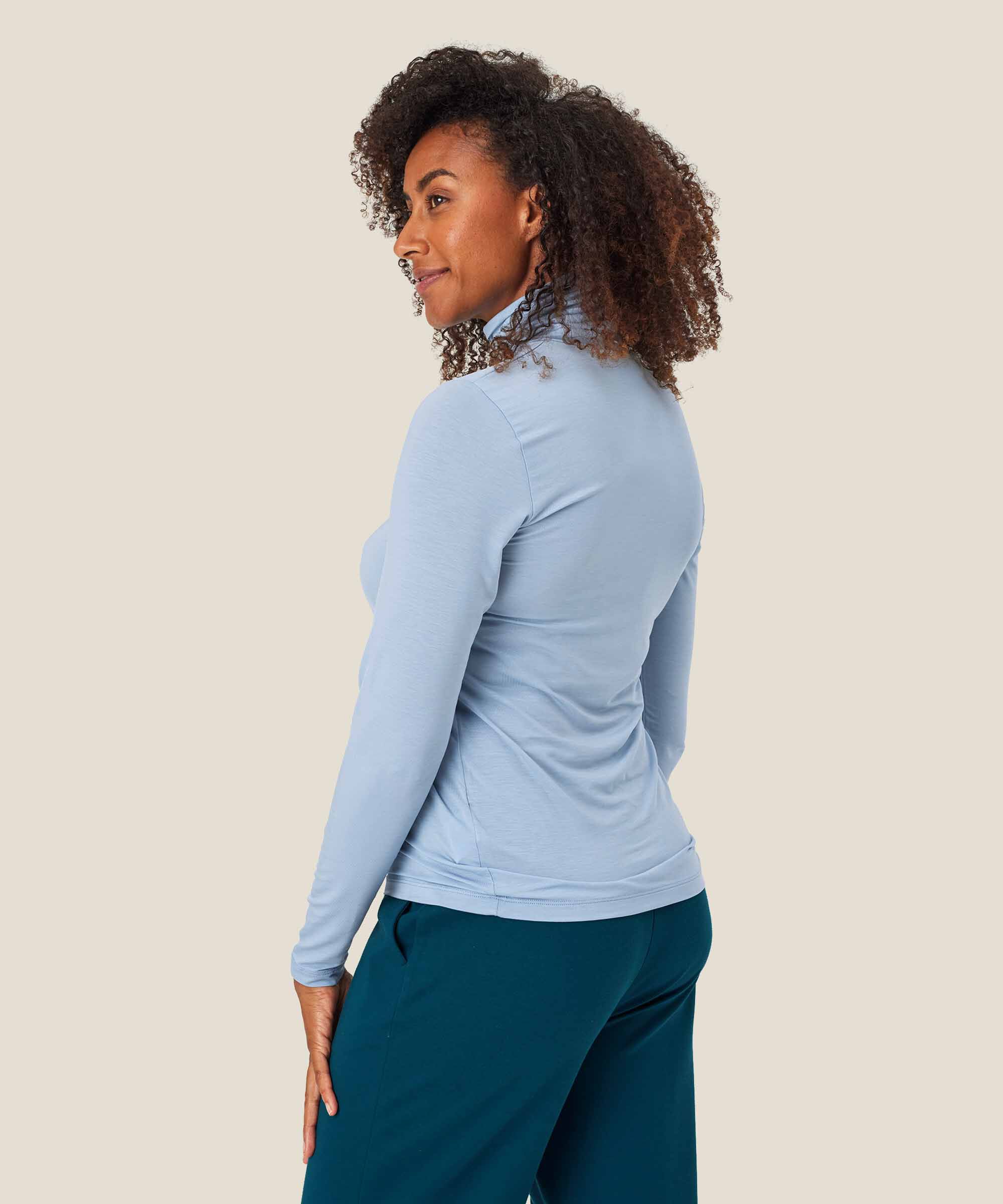 Brooklyn JERSEY Top, Blue Fog