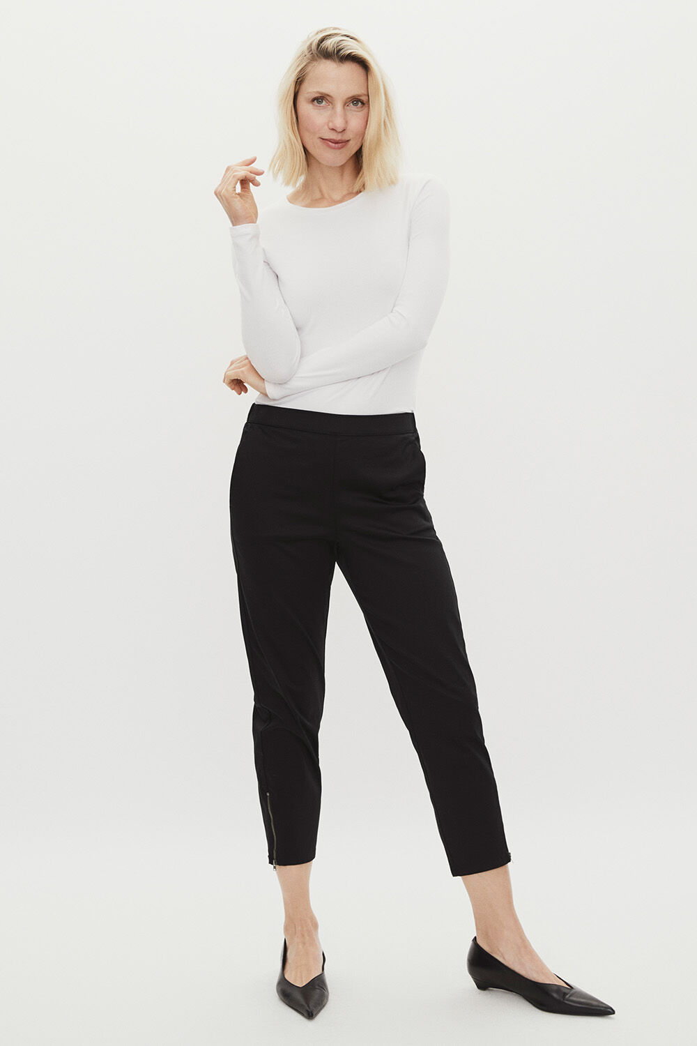 Bellarim JERSEY Top - White, Padme Trousers - Black