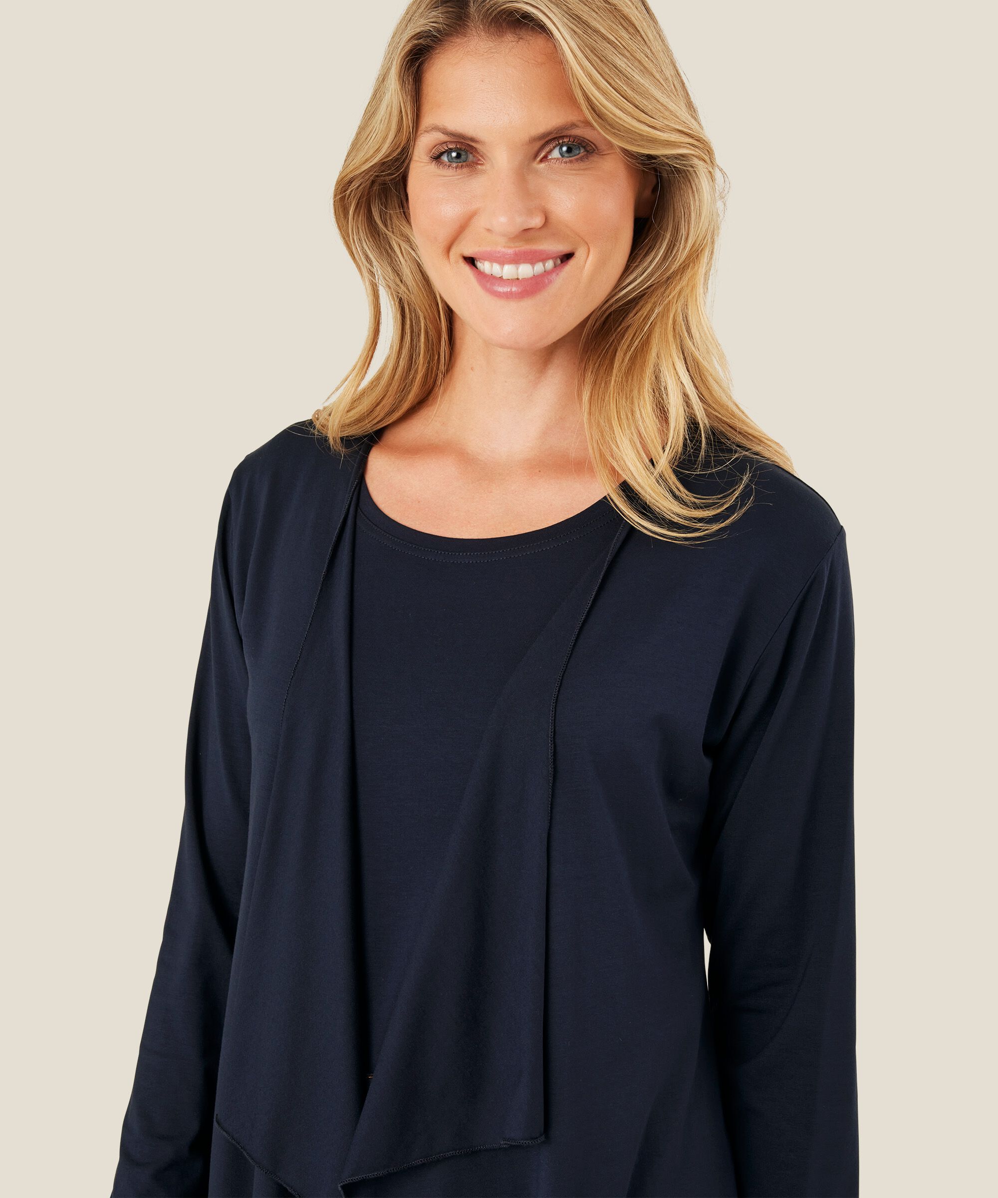 Itally JERSEY Cardigan, Navy