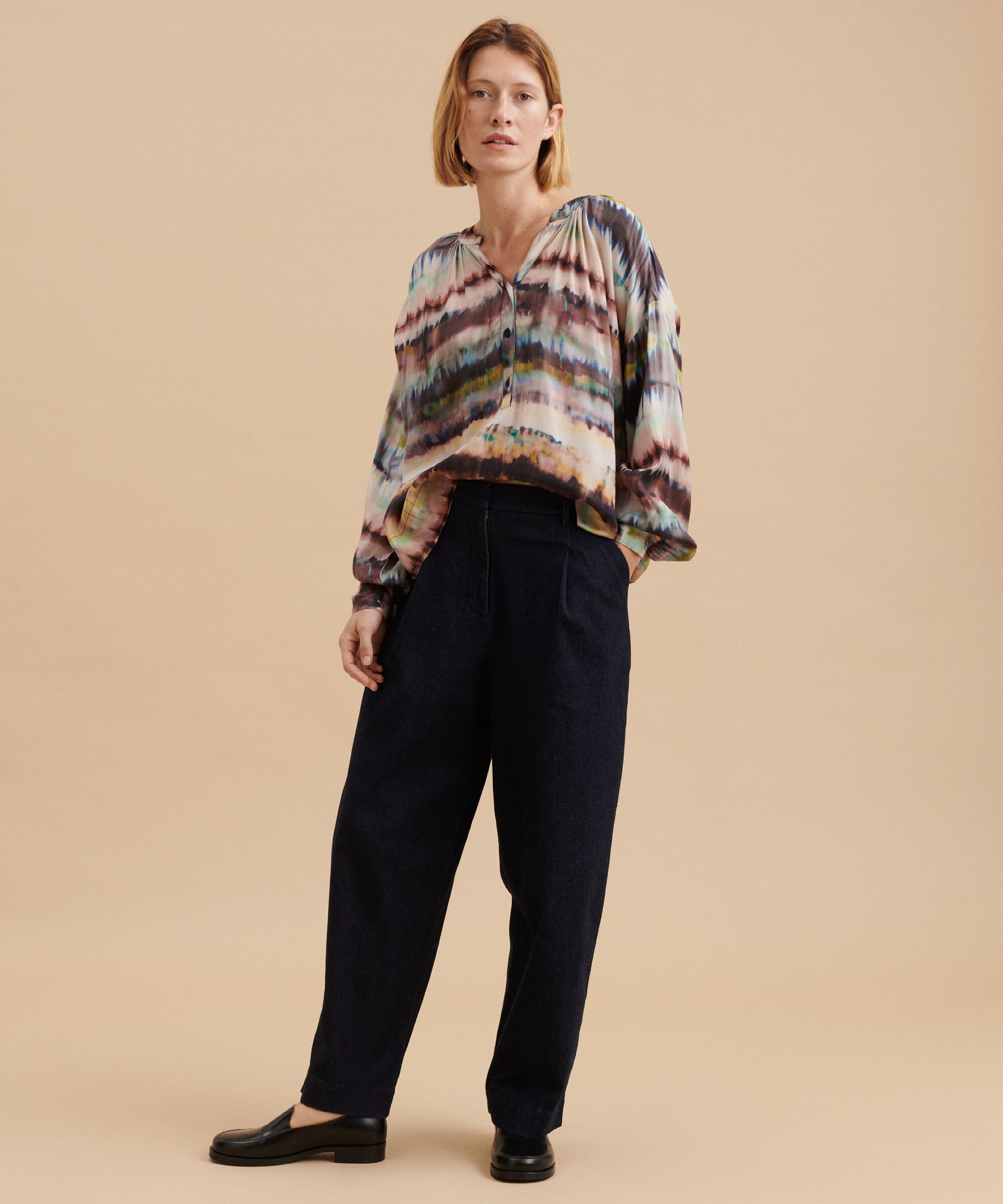 Dolma Blouse, Misty Rose