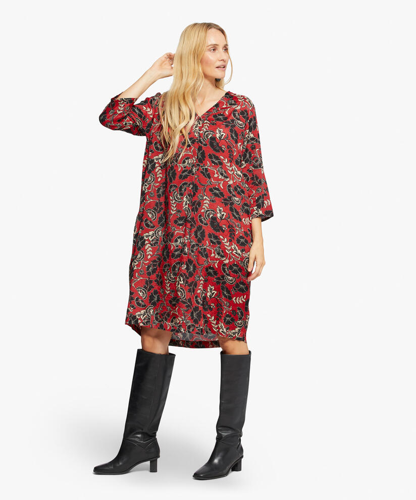 NODETTA DRESS, Scarlet Sage