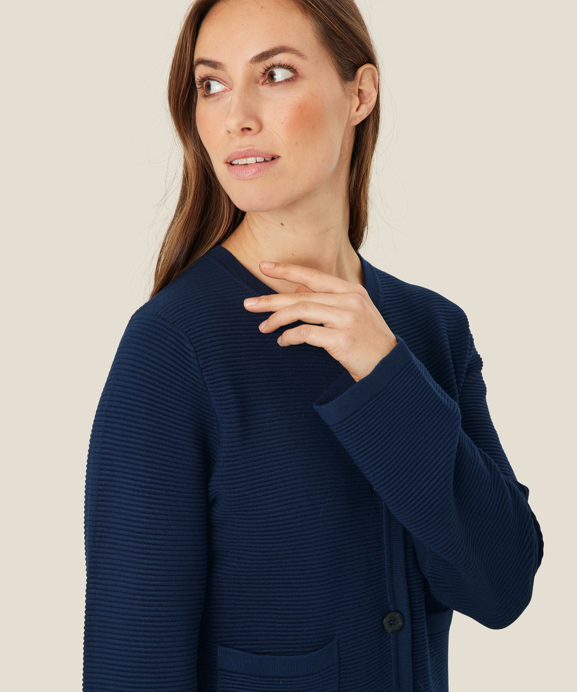 Luschia Cardigan, Maritime Blue