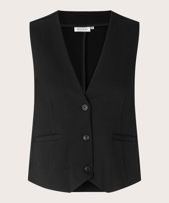 Jools JERSEY waistcoat, Black, hi-res