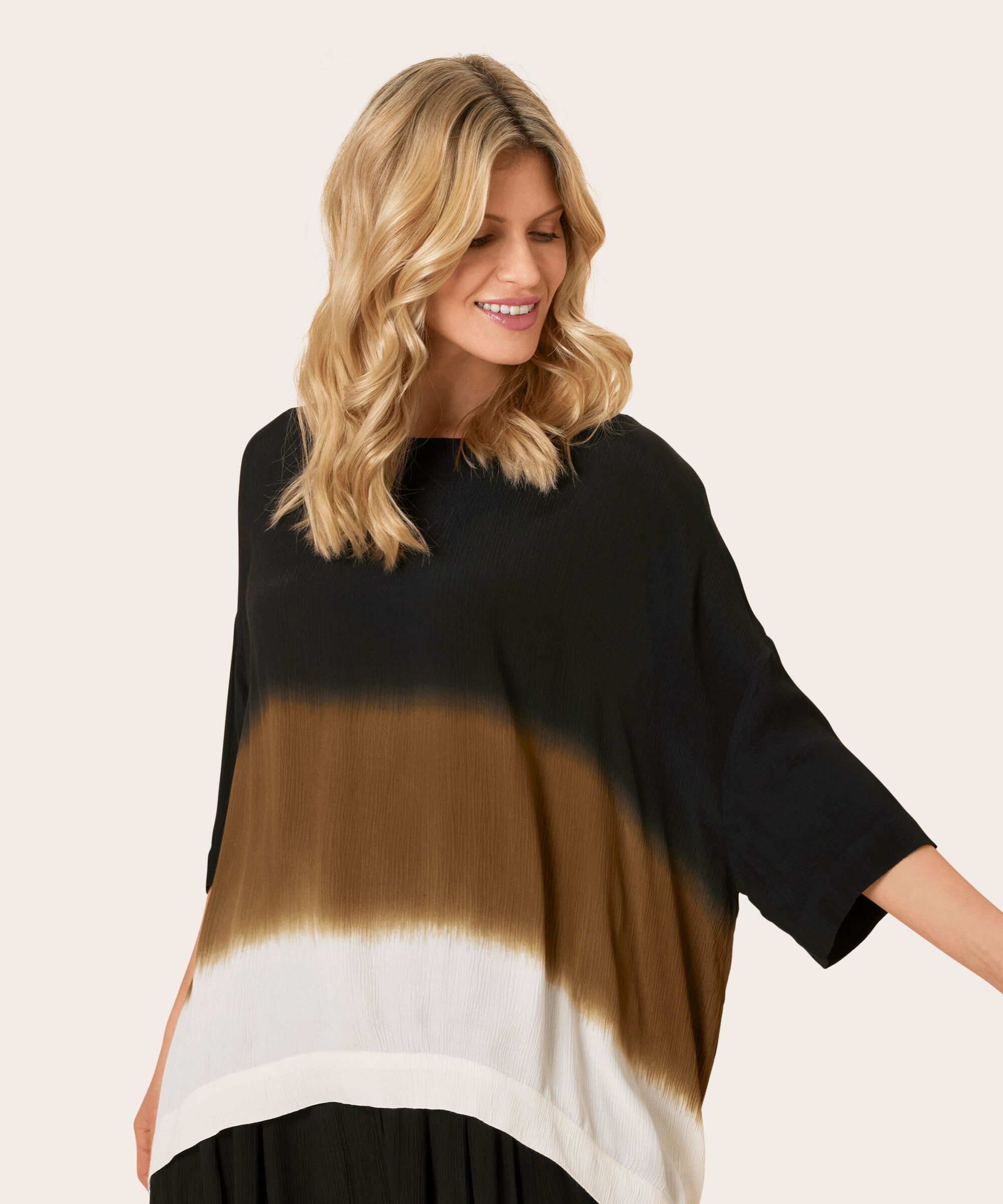 DEGANA BLOUSE, Bronze Brown
