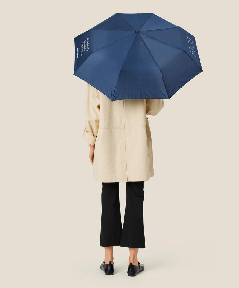 Folding umbrella with logo, Navy