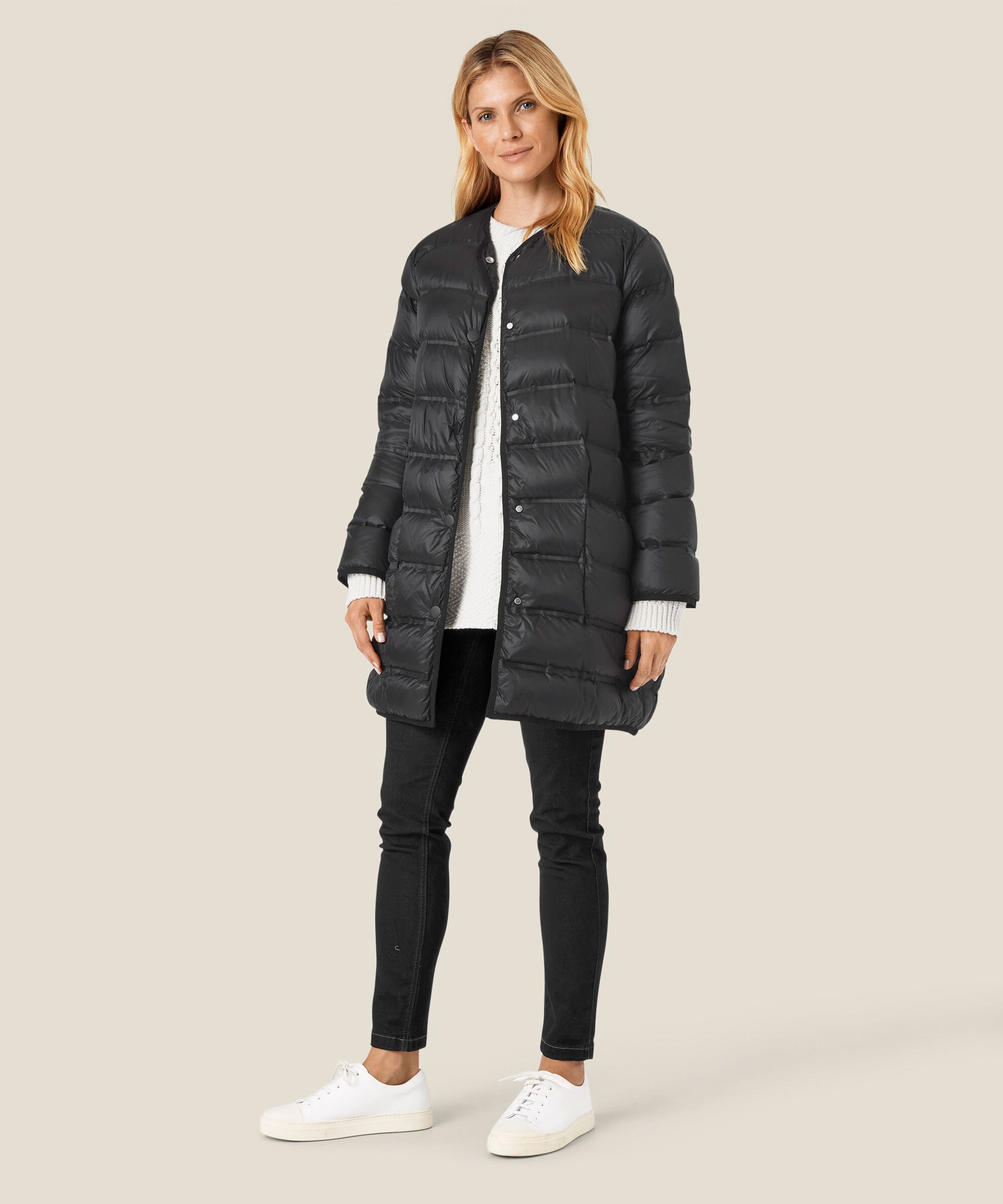 Tuvani Down Coat, Black