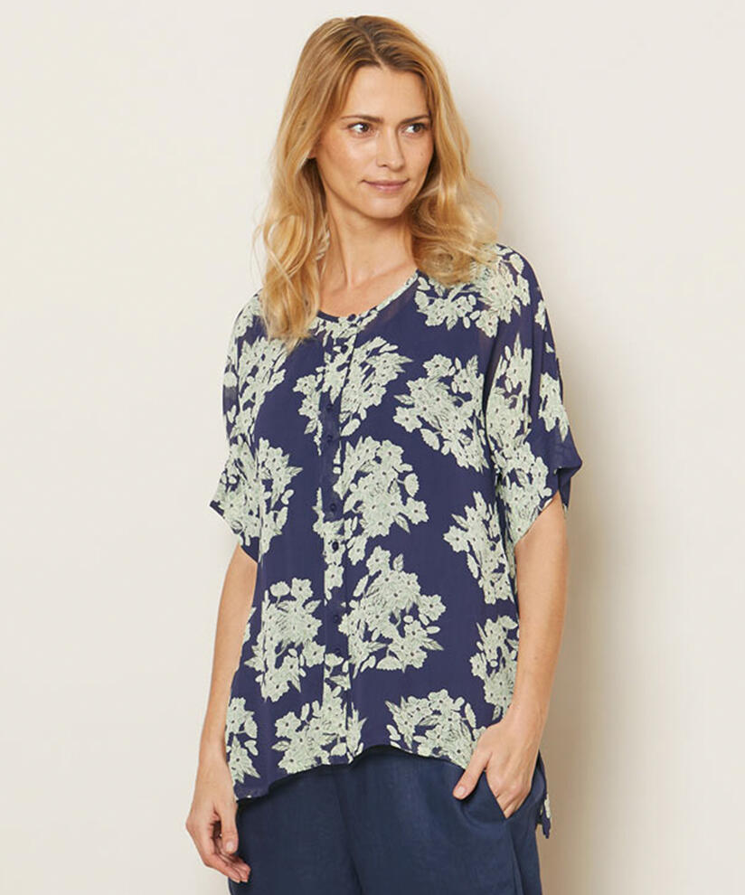 IESHA SHIRT, Medieval blue