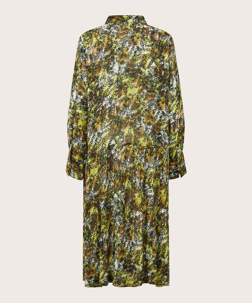 Nergis Dress, Green Sheen