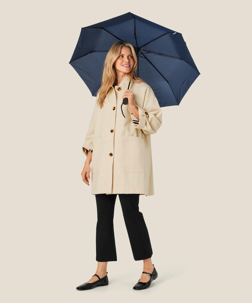 Folding umbrella with logo, Navy