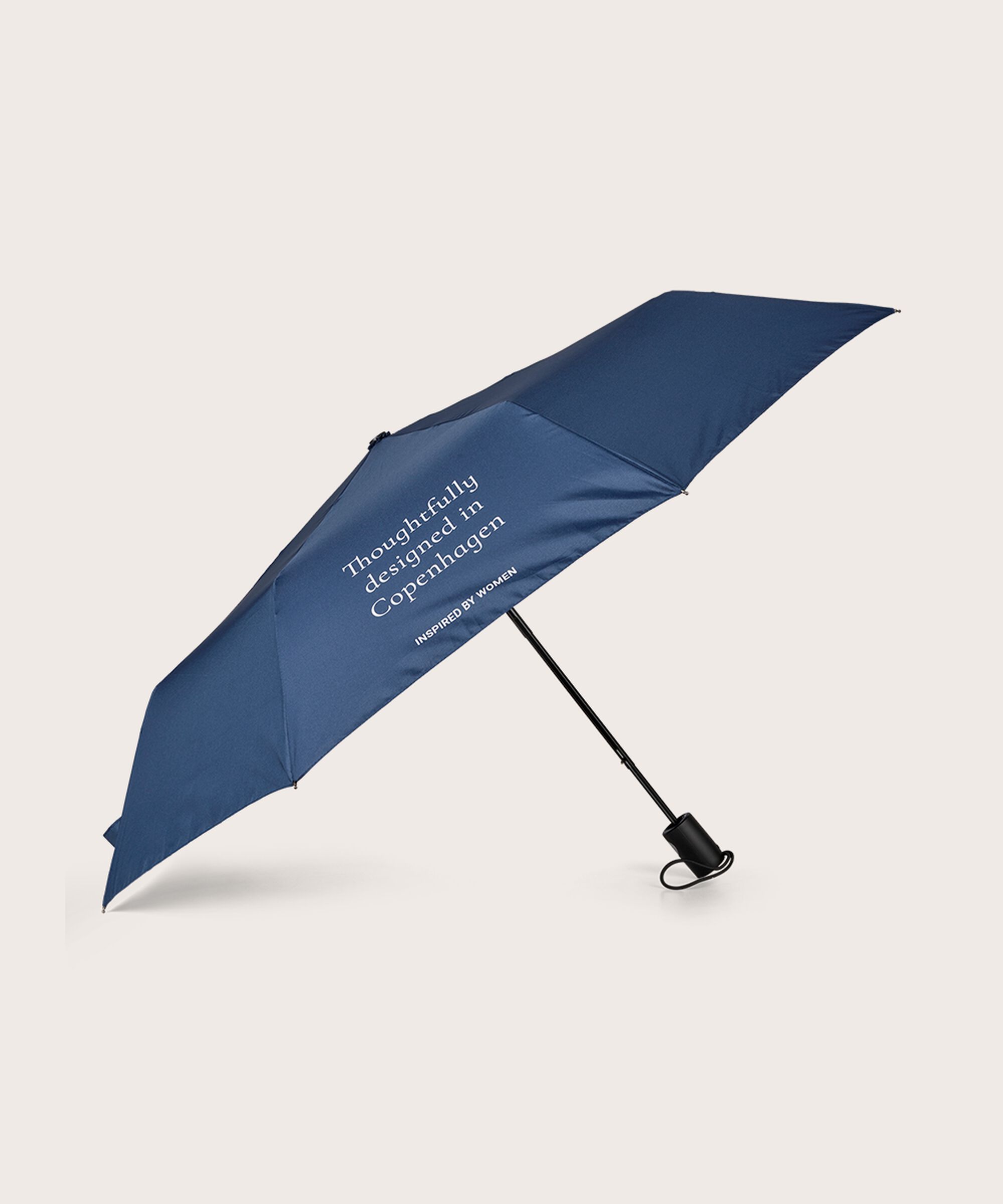 Folding umbrella with logo, Navy